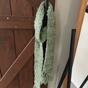 Handmade Crocheted Scarf - Mint Green